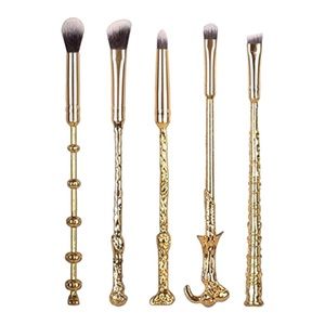 HARRY POTTER INSPIRED 5PC GOLD BRUSHES - BRAND NEW